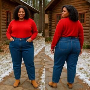 Vintage 90s Avenue Blues Mom Jeans 20 PET High Rise Tapered Leg NWT Blue Denim